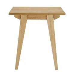 Kirklands Home English Oak Wood Minimalist Accent Table Tan