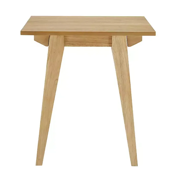 Kirklands Home English Oak Wood Minimalist Accent Table Tan