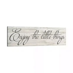 Outlet Kirklands Home Enjoy the Little Things Canvas Art Print, 48x16