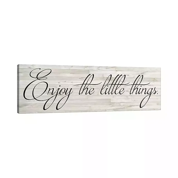Outlet Kirklands Home Enjoy the Little Things Canvas Art Print, 48x16