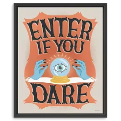 Hot Kirklands Home Enter If You Dare Framed Canvas Art Print