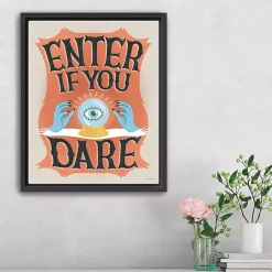 Hot Kirklands Home Enter If You Dare Framed Canvas Art Print