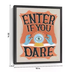 Hot Kirklands Home Enter If You Dare Framed Canvas Art Print