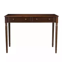 Clearance Kirklands Home Espresso Classic 2-Drawer Wood Desk Brown