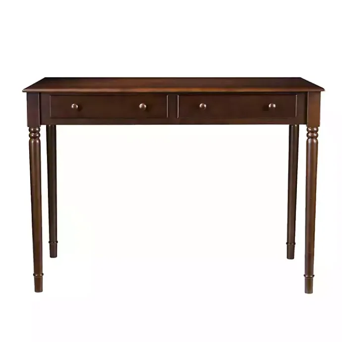 Clearance Kirklands Home Espresso Classic 2-Drawer Wood Desk Brown