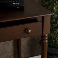 Clearance Kirklands Home Espresso Classic 2-Drawer Wood Desk Brown