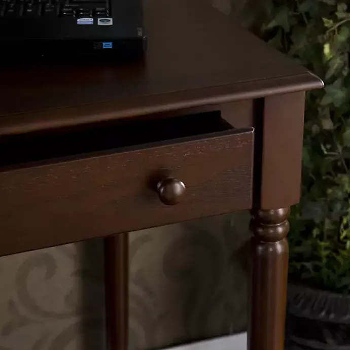 Clearance Kirklands Home Espresso Classic 2-Drawer Wood Desk Brown