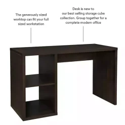 Best Kirklands Home Espresso Cube Storage Wood Desk