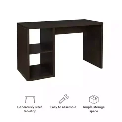 Best Kirklands Home Espresso Cube Storage Wood Desk