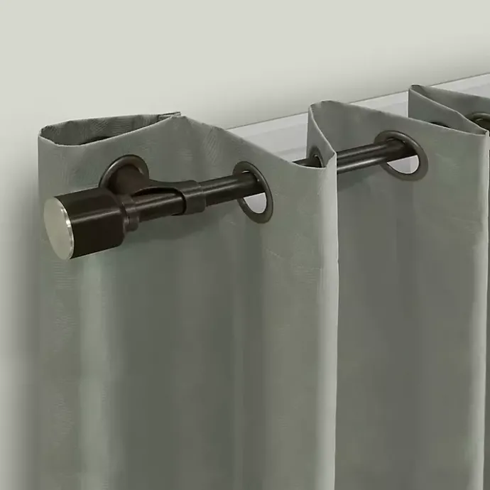 Hot Kirklands Home Espresso Metal Blackout Finial Curtain Rod, 36 in.