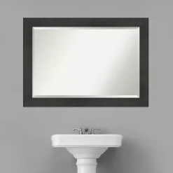 Best Kirklands Home Espresso Plank Beveled Mirror