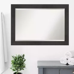 Best Kirklands Home Espresso Plank Beveled Mirror