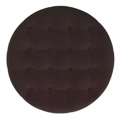 Discount Kirklands Home Espresso Velvet Tufted Storage Ottoman Brown