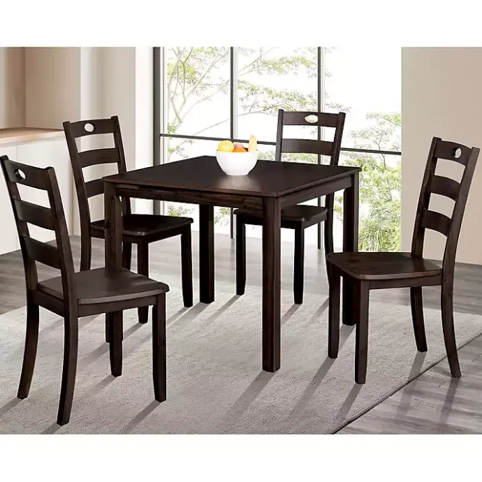 Discount Kirklands Home Espresso Wood Brooke 5-pc. Dining Furniture Set