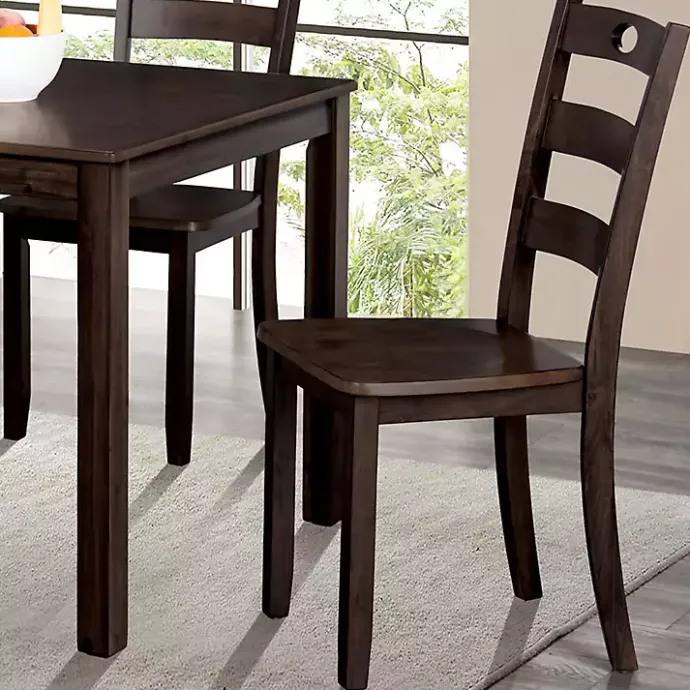 Discount Kirklands Home Espresso Wood Brooke 5-pc. Dining Furniture Set