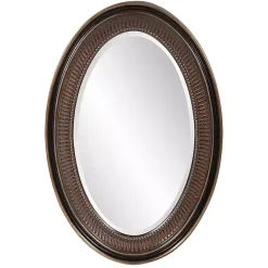 Outlet Kirklands Home Ethan Bronze Ribbed Oval Wall Mirror