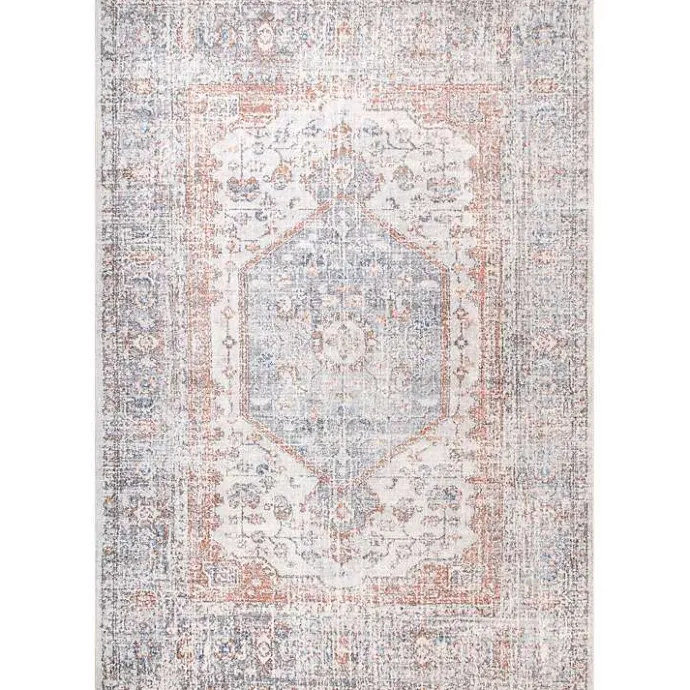 Sale Kirklands Home Etta Distressed Vintage Washable Area Rug, 5x8