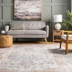 Sale Kirklands Home Etta Distressed Vintage Washable Area Rug, 5x8