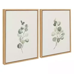 Online Kirklands Home Eucalyptus Sprigs Framed Canvas Prints, Set of 2