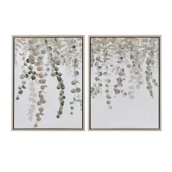 Sale Kirklands Home Eucalyptus Waterfall Canvas Art Prints, Set of 2