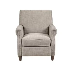 New Kirklands Home Evanston Push-Back Sand Recliner Gray