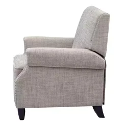 New Kirklands Home Evanston Push-Back Sand Recliner Gray
