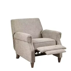 New Kirklands Home Evanston Push-Back Sand Recliner Gray