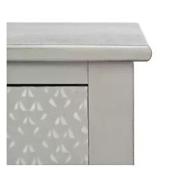 New Kirklands Home Evelina Textured Single Drawer Accent Table Gray