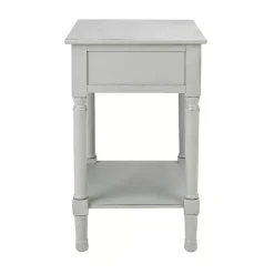 New Kirklands Home Evelina Textured Single Drawer Accent Table Gray
