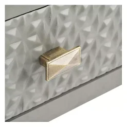 New Kirklands Home Evelina Textured Single Drawer Accent Table Gray