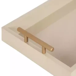 Outlet Kirklands Home Evelyn Cream Narrow Decorative Tray Ivory