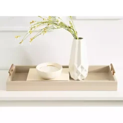 Outlet Kirklands Home Evelyn Cream Narrow Decorative Tray Ivory