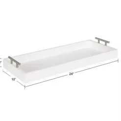 Clearance Kirklands Home Evelyn Narrow Decorative Tray White