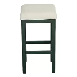 Kirklands Home Evergreen and White Counter Stools, Set of 2
