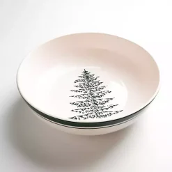 Best Kirklands Home Evergreen Tree Round Serving Bowl