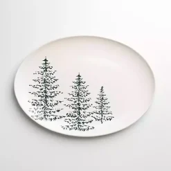 Sale Kirklands Home Evergreen Trees Oval Serving Platter