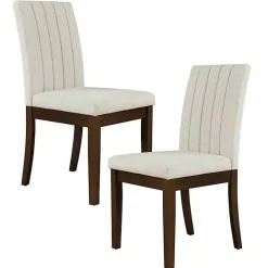 Best Kirklands Home Everly Taupe Upholstered Dining Chairs, Set of 2 Tan