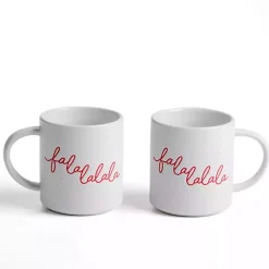 Discount Kirklands Home Fa La La Mugs, Set of 2