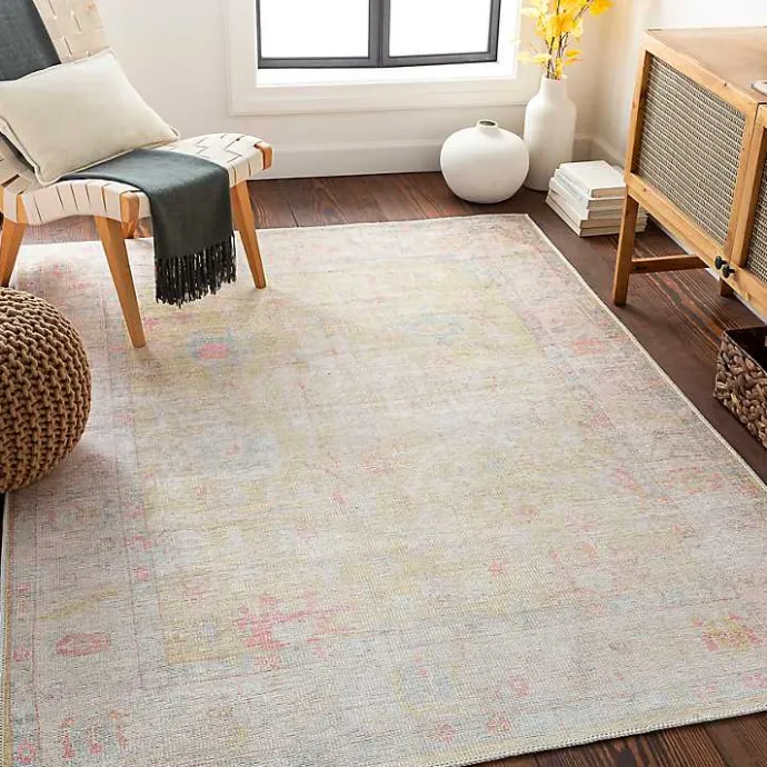 Best Kirklands Home Faded Botanical Washable Area Rug, 5x7