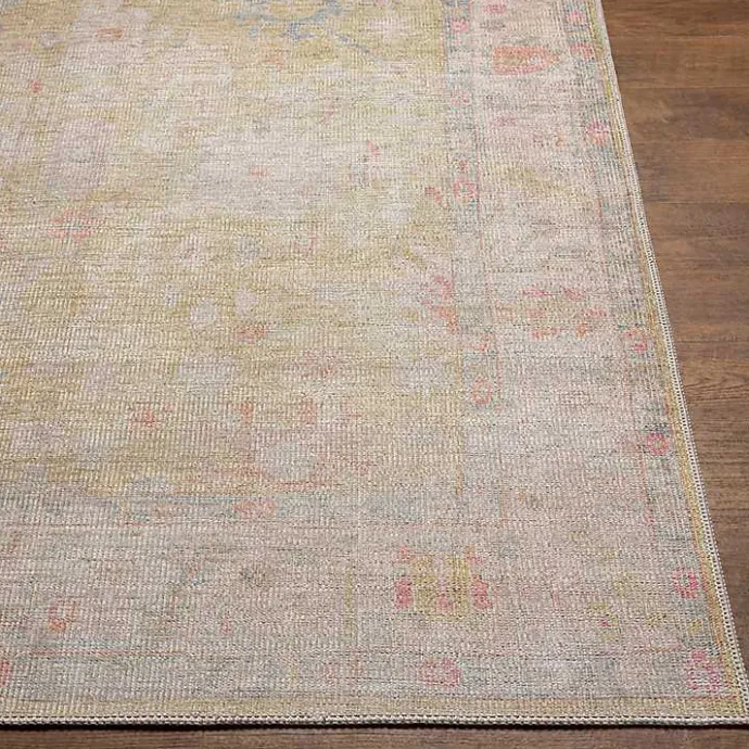 Best Kirklands Home Faded Botanical Washable Area Rug, 5x7