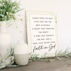 Online Kirklands Home Faith in God Wood Wall Plaque