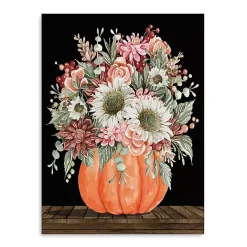 Outlet Kirklands Home Fall Bouquet & Pumpkin Canvas Art Print, 24x32 in.
