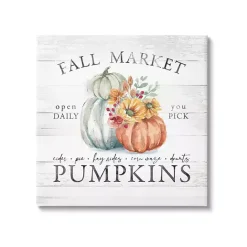 Sale Kirklands Home Fall Market Pumpkins Canvas Wall Plaque