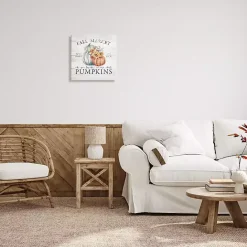 Sale Kirklands Home Fall Market Pumpkins Canvas Wall Plaque