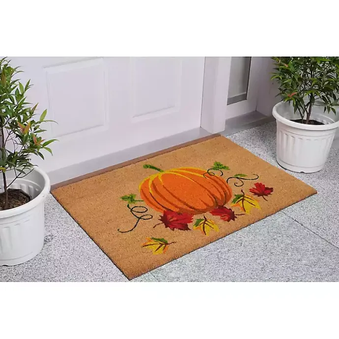 Sale Kirklands Home Fall Pumpkin Coir Doormat