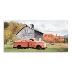 Clearance Kirklands Home Fall Truck and Barn Canvas Art Print