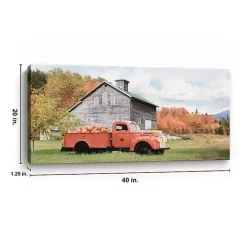 Clearance Kirklands Home Fall Truck and Barn Canvas Art Print