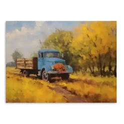 Clearance Kirklands Home Fall Truck in Field Canvas Art Print, 24x18 in.