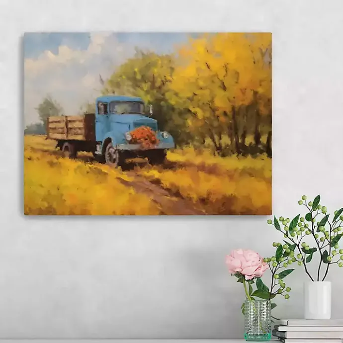 Clearance Kirklands Home Fall Truck in Field Canvas Art Print, 24x18 in.