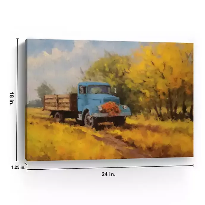 Clearance Kirklands Home Fall Truck in Field Canvas Art Print, 24x18 in.